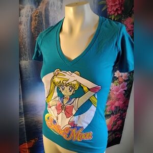 Sailor Moon Women's size Small v-neck cotton tshirt
